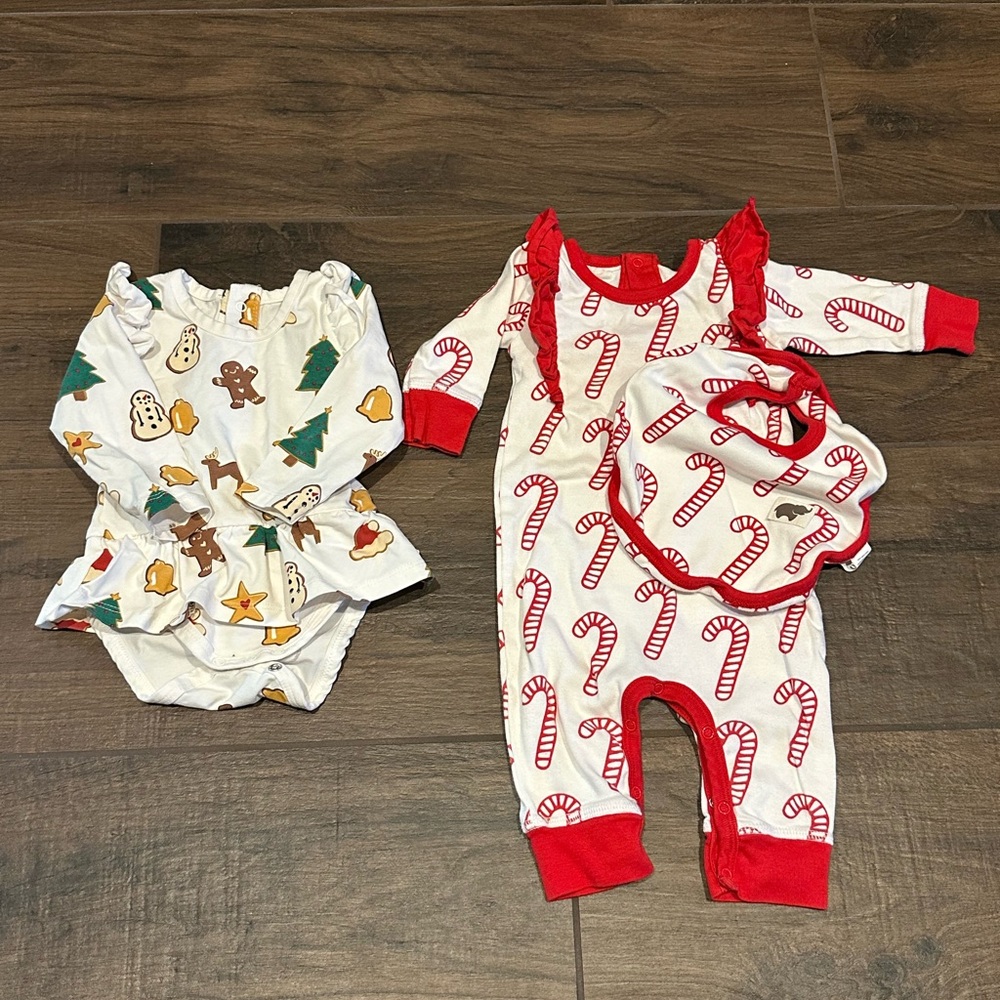 Monica and Andy 3-6 month onesies
